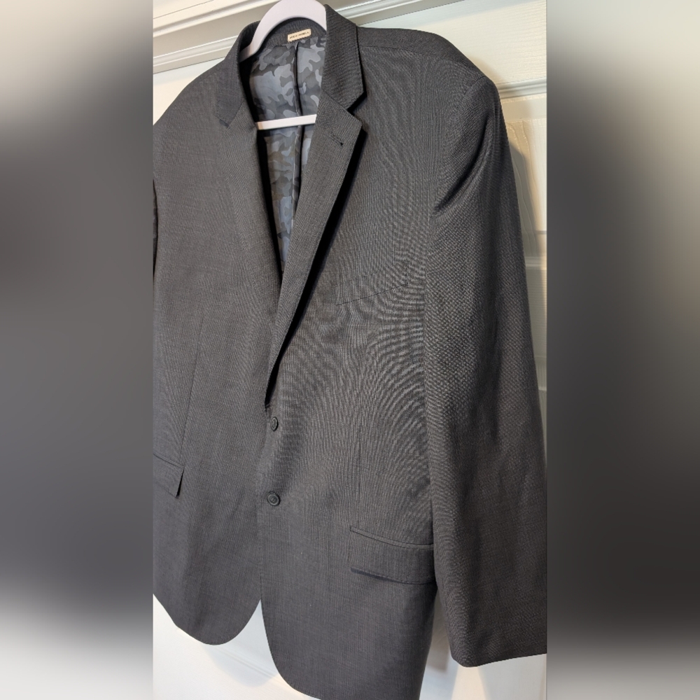 Joseph Abboud Just One Earth Dark Gray Slim Fit Blazer Sport Coat Super 120's - Picture 13 of 16